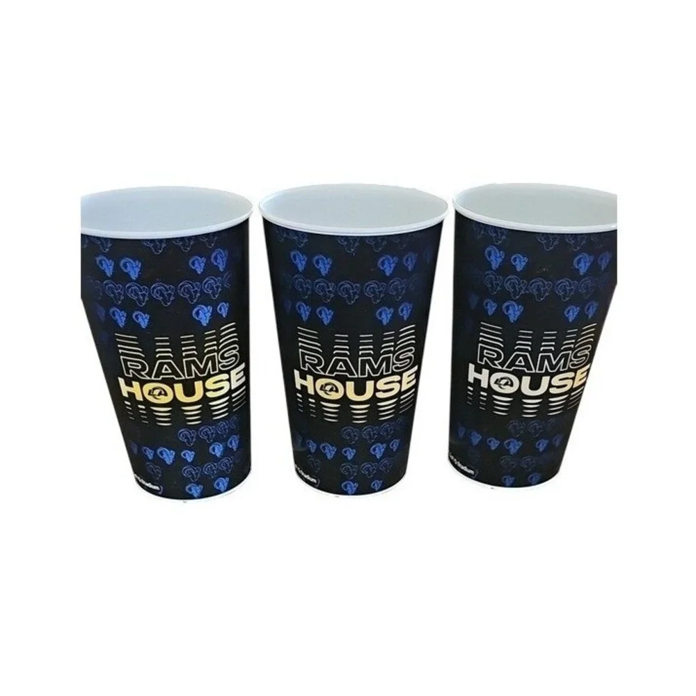 Set of 3 Los Angeles Rams SoFi Stadium Pepsi Holographic Souvenir Cups 6.5